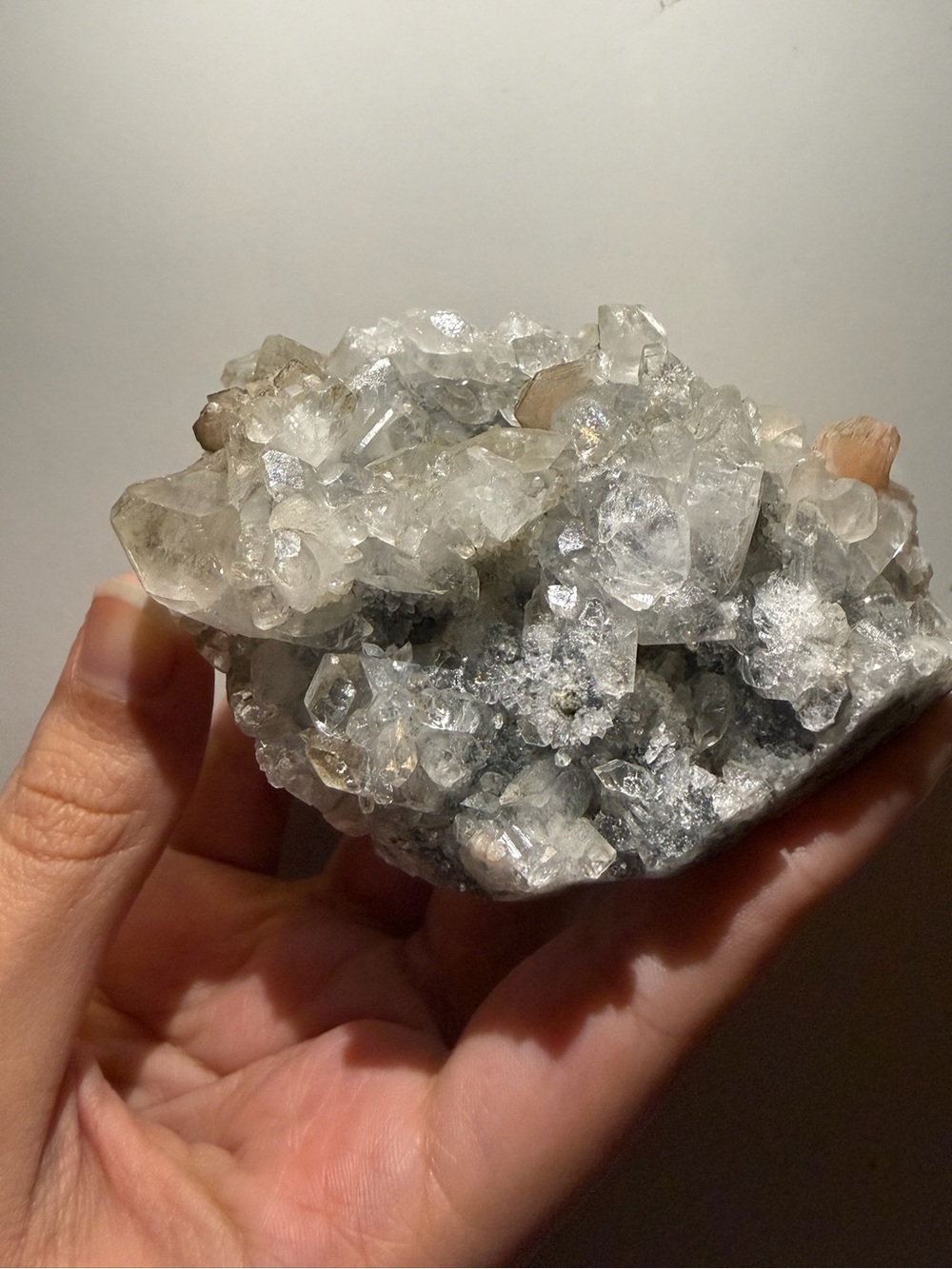 Beautiful Apophyllite with PeachStilbite Cluster
